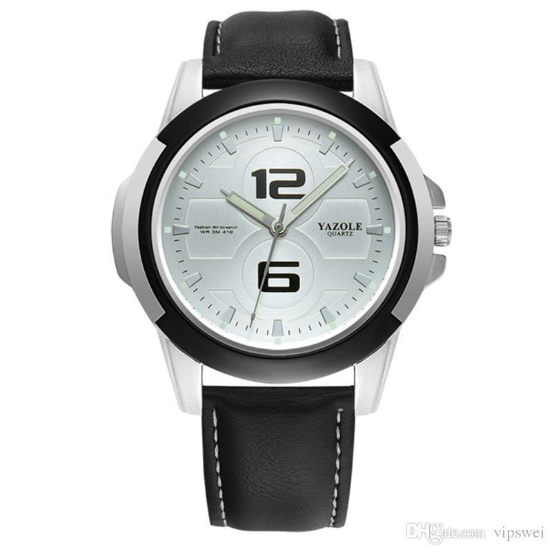 White Dial Black Strap