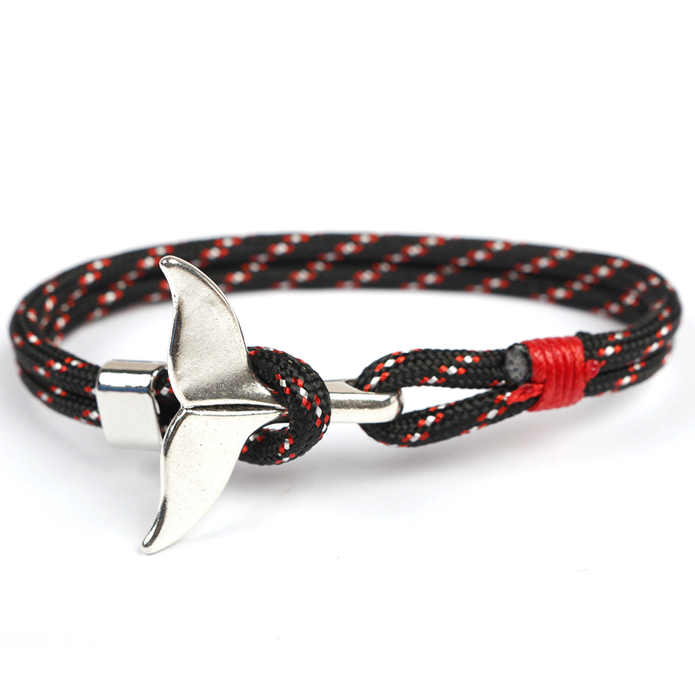 Cuerda De Supervivencia De Color Ballena Cola Pulsera Homme Cuerda De Supervivencia De Color Ballena Cola Pulsera Homme