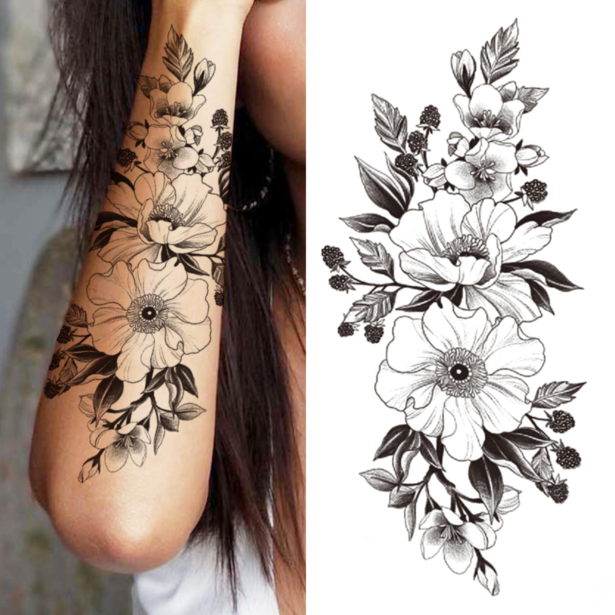 Tatouage Fleur De Lys Et Rose