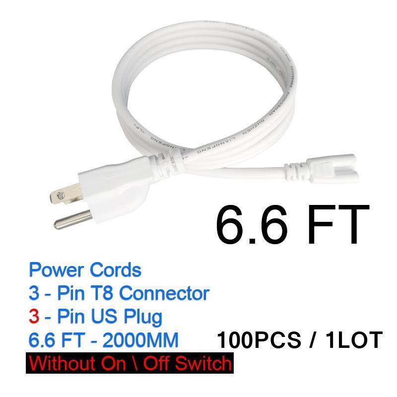 6.6FT 3PIN Power Cords Without Switch