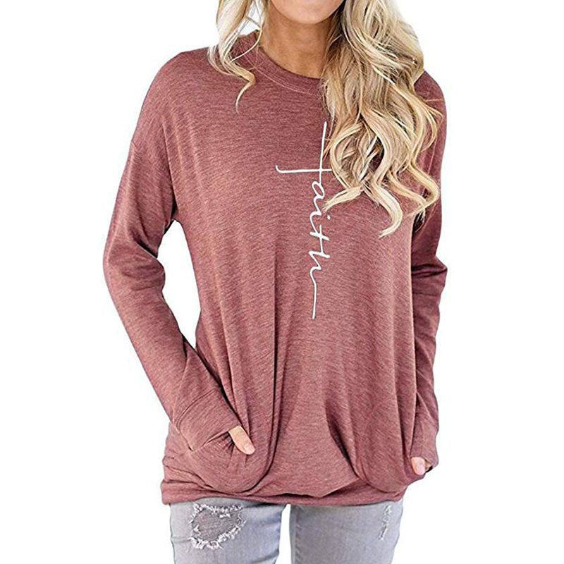 Tops Tops De Bolsillo Con Cuello Redondo Para Mujer Camiseta Tops Tops De Bolsillo Con Cuello Redondo Para Mujer Camiseta