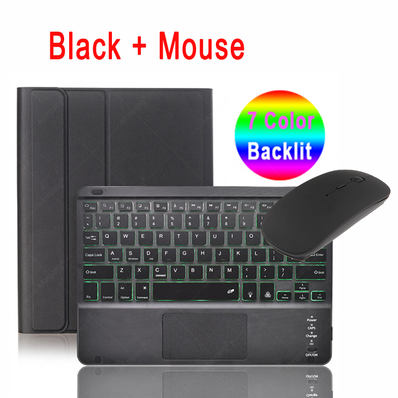 Negro con teclado en inglés del ratón