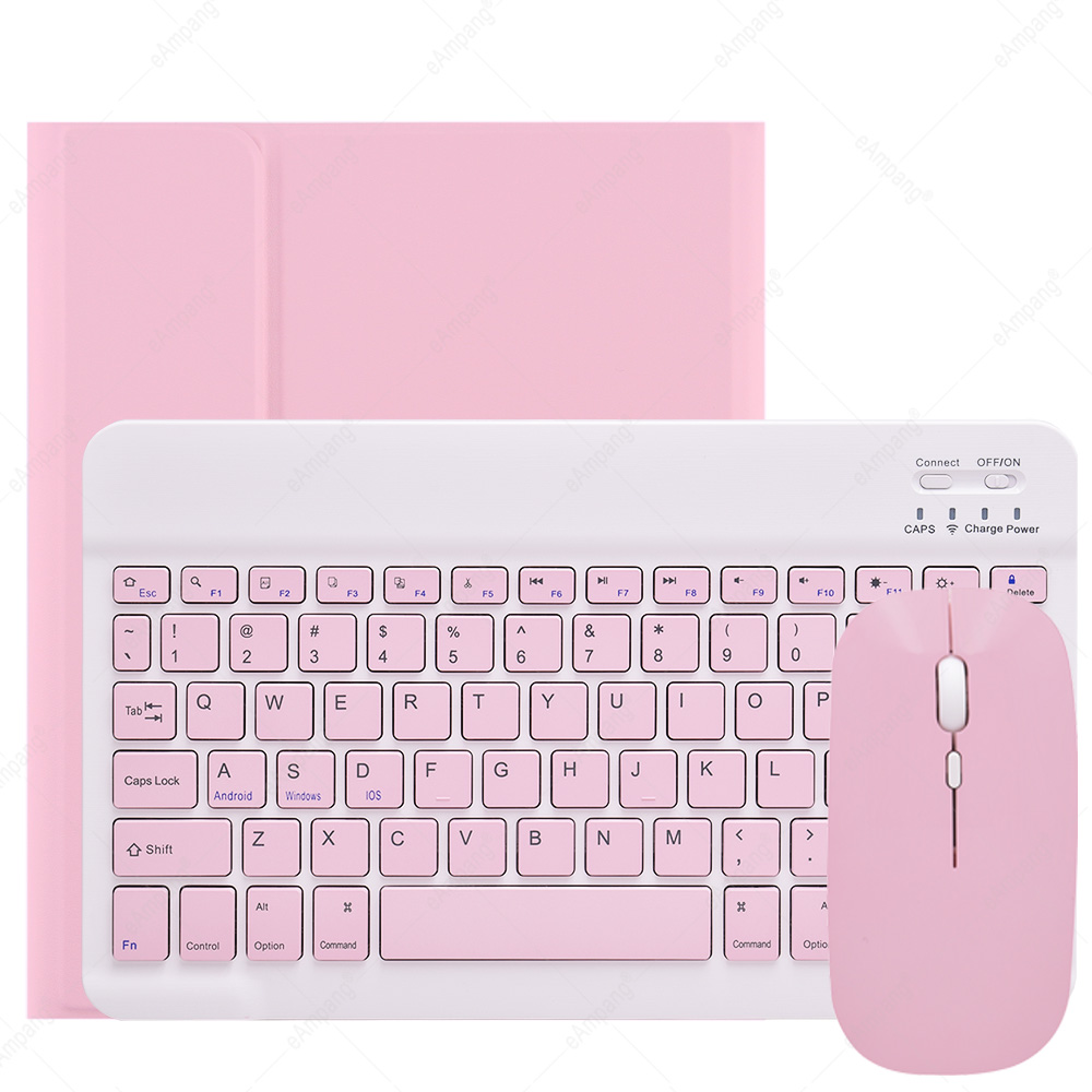 Розовый с мышью английская клавиатура