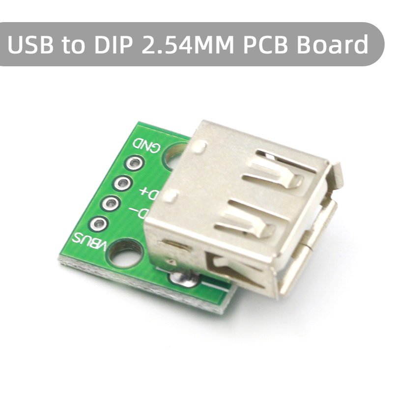 USB Breakout Board 10 Unids USB Tipo A Socket Femenino Breakout Board 2.54mm Adaptador de Pitch Conector DIP 