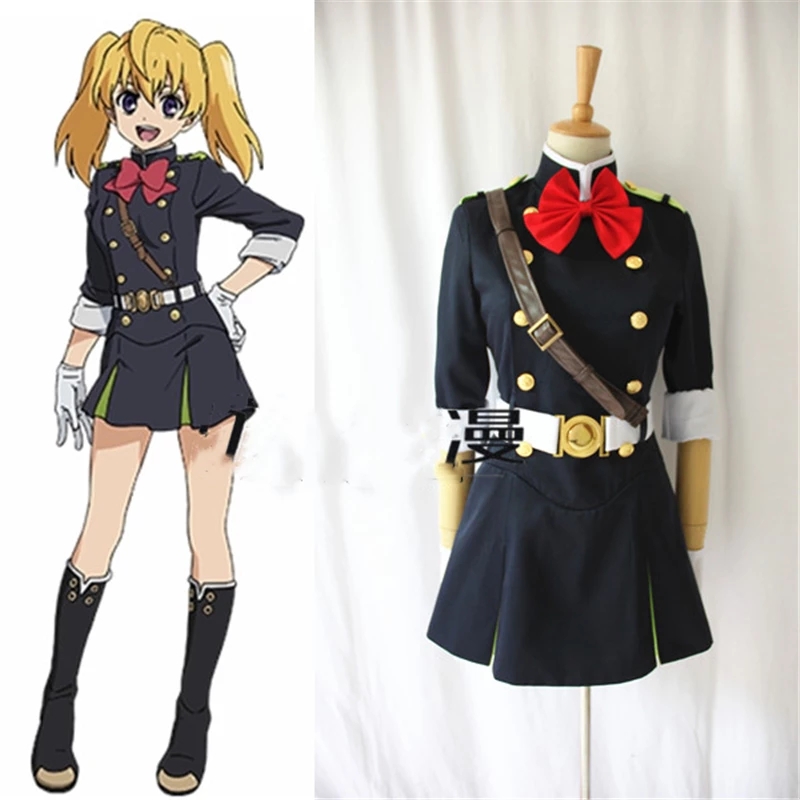 Disfraces de anime Anime Seraph of the End Mitsuba Sangu Halloween Party Cosplay Traje Mujeres Uniformes Disfraces de anime Anime Seraph of the End Mitsuba Sangu Halloween Party Cosplay Traje Mujeres Uniformes