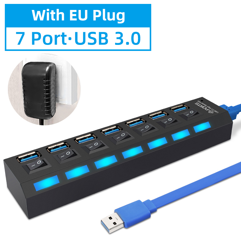 USB3.0 7Port مع الاتحاد الأوروبي