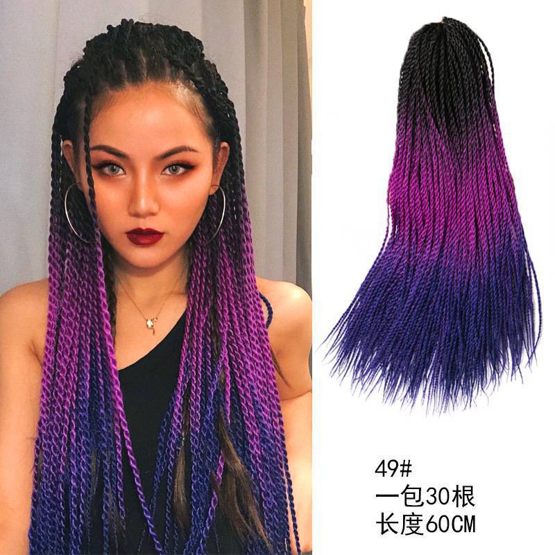 49# Three-Color Gradient Black Purple Sa