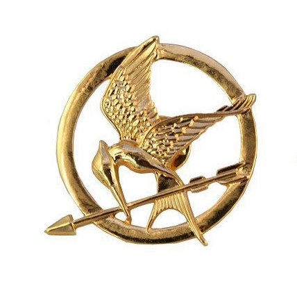 Hunger Games Badge Mockingjay Bird Pin Bird Brooch Gold Colour UK STORE