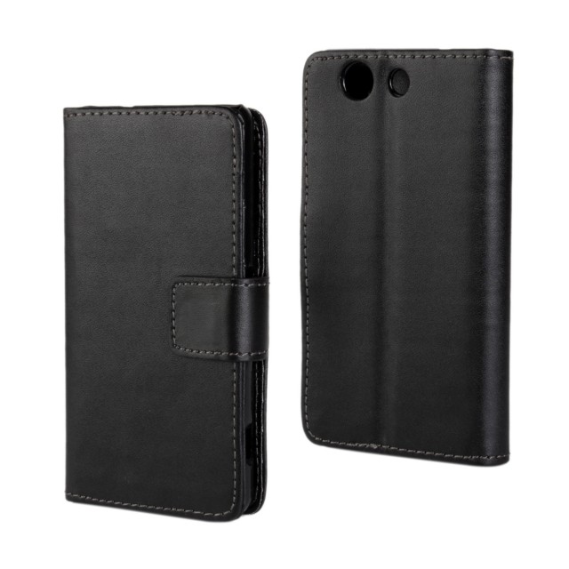 Fashion PU Leather Slot Stand Back Skin Pouch Wallet Covers For Sony