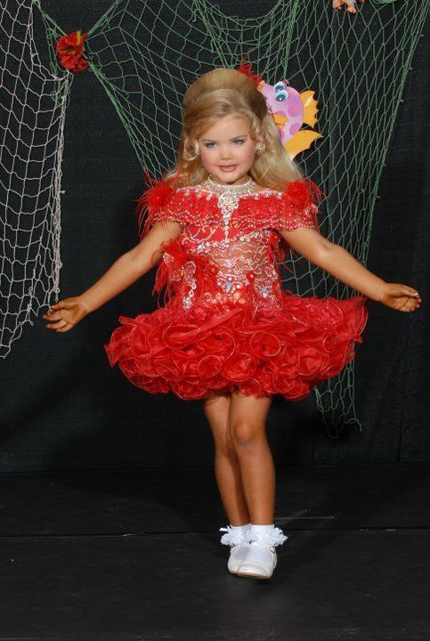 Cute Little Girl'S Pageant Dresses Cap Sleeves Organza Mini Cascading ...