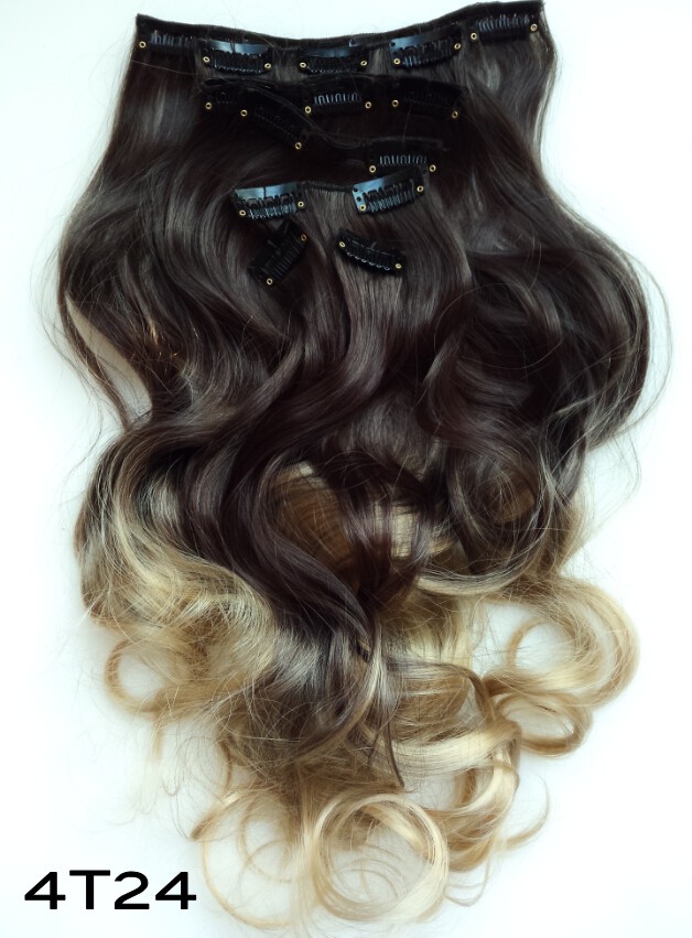 Double Color Length 50cm/20 Inch 130g Wavy Synthetic Hair ...