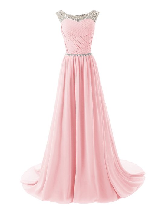 2015 IN STOCK Crystal Prom Evening Dresses With Sheer Neck A Line Jewel