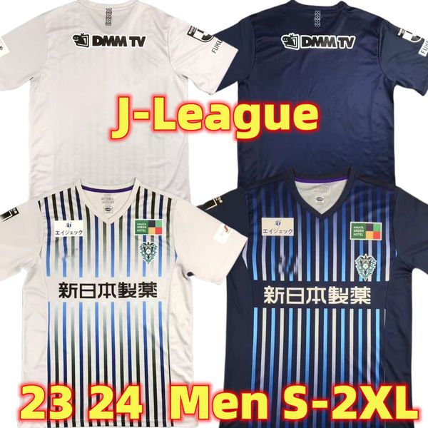 Avispa Fukuoka J-League 23 24 camisetas de fútbol # 10 YUYA # 12 JOGO # 11 LUKIAN WELLINGTON J.LEAGUE 2023 2024 local visitante negro blanco Hombres Camisetas de fútbol