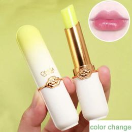 Avocado Kleur Lippenbalsem Kristal Temperatuurverandering Lippenstift Meisje Hydraterende Blijvende Glans Make-Up Zorg Reparatie Cosmetica 240311