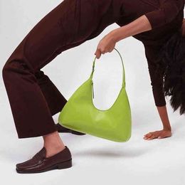 Avocado Green Ladi Bag 2021 Unieke Dign Pu Handtas Patent Leather Summer Underarm Bag Women
