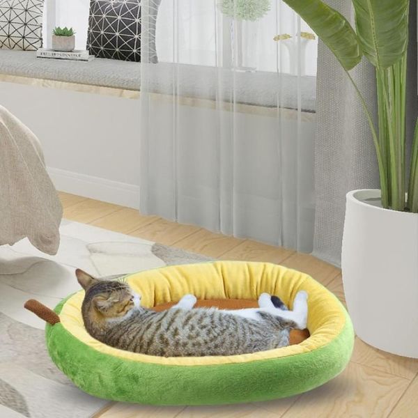 Lit ouvert en forme d'avocat pour chien, pour petits et moyens chiens, chats, animaux domestiques, chenil chaud, toutes saisons, fournitures pour animaux de compagnie, 245R