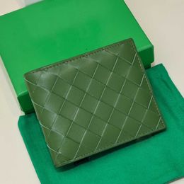 Avocado Womens Designer portefeuille Men de luxe Carte de carte Green en cuir authentique petit sac à main portefeuille de carte de crédit porte-monnaie poche de qualité supérieure