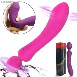 AVSHO Puissant Double Vibrateur Baguette Magique G Spot Massage Plug Anal Jouets pour Adulte Clitoris Vaginal Stimuler Doux Masturbateur Féminin L230518