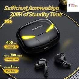 AWEI T35 TWS BLUETOOTH 5.0 Auriculares Gaming Aurices de carga inalámbrica Toque Smart Touch Dual / IPX5 Propina de sudor