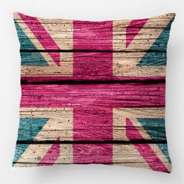 Génial Cool Tendance Vieux Bois Grunge Royaume-Uni Drapeau De Mariage Housse De Coussin Décorative Taie D'oreiller Personnaliser Cadeau Pour Canapé Taie D'oreiller Coussin/Décora