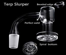 Awesome Smoke Perfect Weld Od 20mm 14 mm mâle femelle bord biseauté Terp Slurper Opaque Clear Nails Clear With Spiral Quartz Banger 3549375