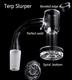 Awesome Smoke Perfect Weld Od 20 mm 14 mm femelle mâle bord biseauté Terp Slurper Opaque Clear Nails Clear With Spiral Quartz Banger 3383318