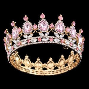 Awesome Wedding Bridal Crown Pageant Full Circle Tiara Clear Clear Autrichien Roi Queen Crown Costume Party Art Deco276w