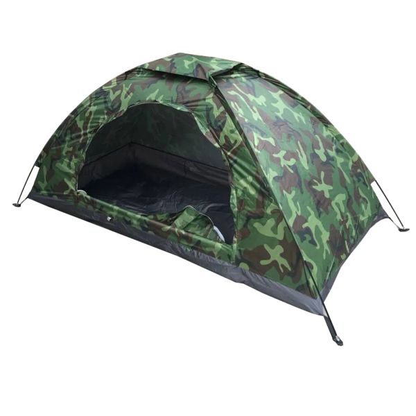 Auwnings 2 Personnes Tent ultra-léger des jardins de camping portables avec des pièces de rangement de bouclier de toit de revêtement antiv