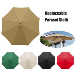 Toldos AntiUV Parasol impermeable Tela reemplazable sin soporte Jardín al aire libre Patio Plátano Cubierta de sombrilla Tela para sombrilla 2/2,7/3 m