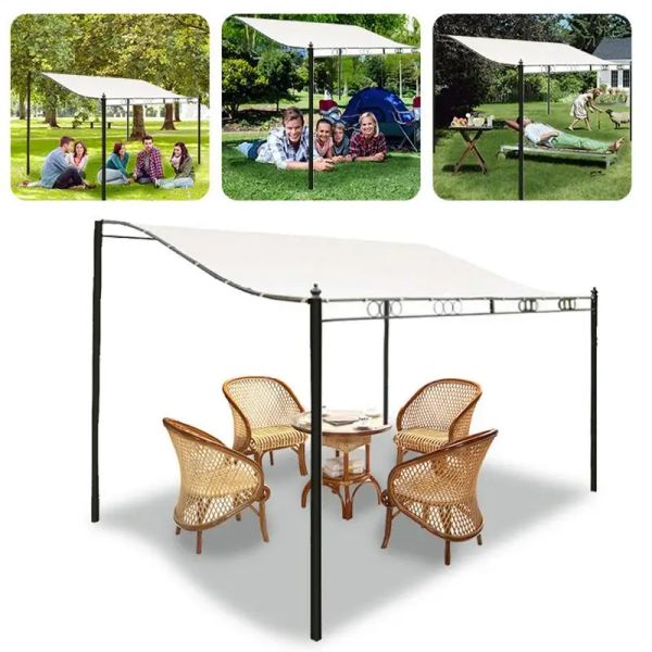 Auvents extérieur pare-soleil auvent tente toit couverture de remplacement imperméable parasol tissu Pergola Gazebo arrière-cour jardin cour auvent