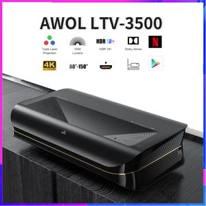 AWOL LTV-3500 Beamer 4K Android DLP Projecteur Ultra Short Throw Laser Projecteur 3500 Lumens
