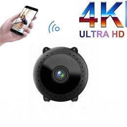 AX Cámara de videovigilancia HD 4K Lente CCTV Mini cámara Grabadora de video WiFI Micro videocámara remota Detección de movimiento 1080P Niñera DV Versión nocturna para seguridad en el hogar
