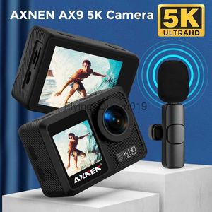 AX9 5K sportcamera 4K 60fps EIS video-actiecamera's 24MP met draadloze microfoon Touchscreen afstandsbediening HKD230828