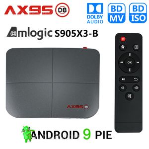 AX95 DB Amlogic S905X3-B Smart Android 9.0 TV Box 4 Go de RAM 32 Go 64 Go 128 Go ROM 4K HD Set Top Box Prise en charge Dolby Blu-ray BD MV ISO