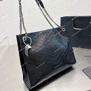 Designer Niki Tote Shopping Bag Women Handtas Zwart Grote capaciteit Pakket Schouderforens Tassen Magneetafdichting Echte lederen mode Handtassen Tas Tassen