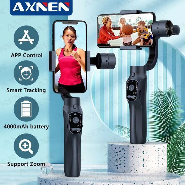AXNEN F10 3 axes cardan stabilisateur de poche téléphone portable Anti-secousse enregistrement vidéo Smartphone 240111