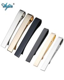 Ayliss Nieuwe 6pcs Men039S Heren Business Mirror Eenvoudig stalen stroptie Dunne clip Tie Bar Clasp Pin 425 mm Maat en 548 mm S9762660