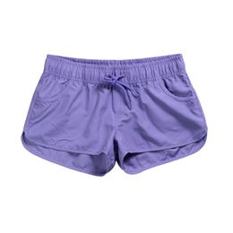 Ayrbao Pantalones cortos de natación de secado rápido para mujer, pantalones cortos de verano para mujer, traje de baño para surf, pantalones cortos atléticos para correr, gimnasio para mujer