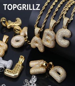 AZ Aangepaste Letters Hanger voor Mannen en Vrouwen Micro Pave Kubieke Zirkoon DIY Hip Hop Ketting Met Touw Chain6942080