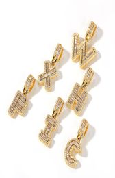 AZ INGLESS INGLESS Initiales Small Baguette Letters Collier Pendeur avec chaînes de corde Fashion Hip Hop Men Femmes Bijoux 2611910