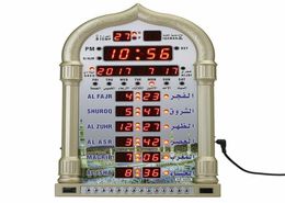 Azan moskee gebedsklok islamitische moskee kalender moslimgebedwandklok alarm ramadan home decor externe controle not batterij4643738