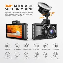 Azdome M01 Pro Dash Cam 3 inch 2.5D IPS -schermauto DVR Recorder Full HD 1080p Auto Video Recorder Dashcam Camera voor voertuig