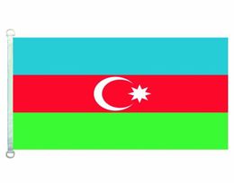 Bannière de drapeau de l'azerbaïdjan, 100 Polyester, 110 g/m², tissu tricoté en chaîne, pour l'extérieur, 4283168