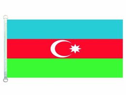 Banner de drapeau azerbaïdjan 3x5ft90x150cm 100 Polyester 110gsm Warp Tissu tricot FALLE OUTDOOR Flag2488858