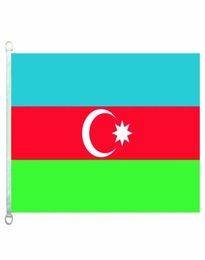 Banner de drapeau azerbaïdjan 3x5ft90x150cm 100 Polyester 110gsm Warp Tissu tricot FALL1078116