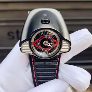 Azimuth Gran Turismo Horloges PVD Steel Motor Racing Thema Miyota Automatisch Herenhorloge Zwarte wijzerplaat Lederen band Herenhorloges 221k