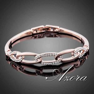 Azora Couleur Or Rose Stellux Cristaux Autrichiens Bracelets Bracelets Tb0039 Q0717