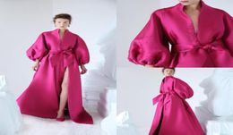 Azzi Osta 2019 robes de bal à manches longues balayage Train col en V robes de soirée de célébrité sur mesure robe de soirée formelle 8428744