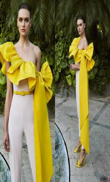Azzi Osta 2020 combinaisons robes de bal nouveau design une épaule volants robes de soirée formelles longueur cheville robe de cocktail57124193648248
