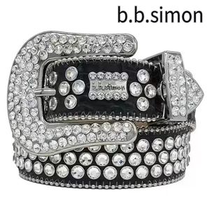 BB ceinture officielle version 1:1 ceinture marque concepteur nouveau style hip-hop ceinture en cuir strass flash diamant ceinture